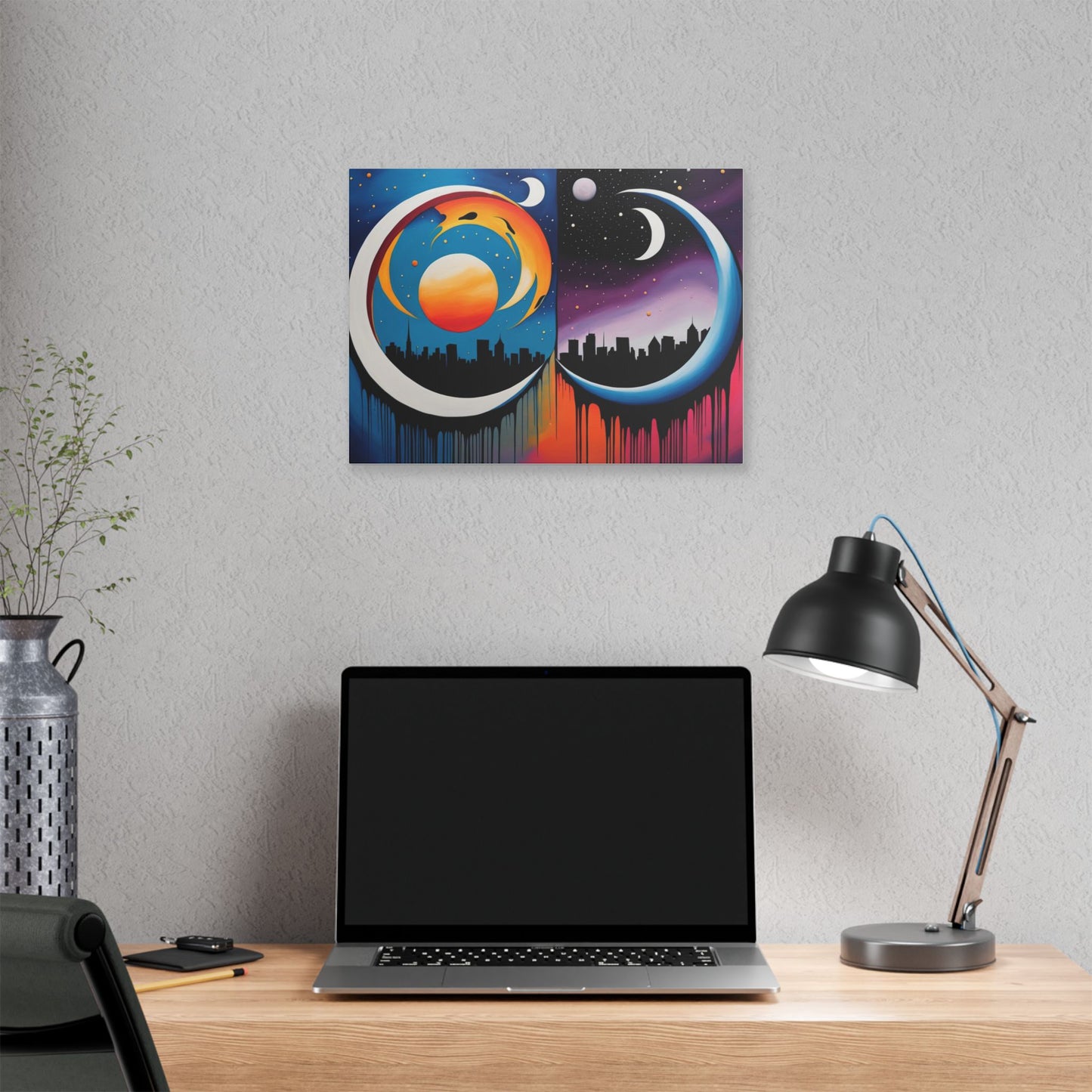 Dual Crescents Classic Stretched Canvas
