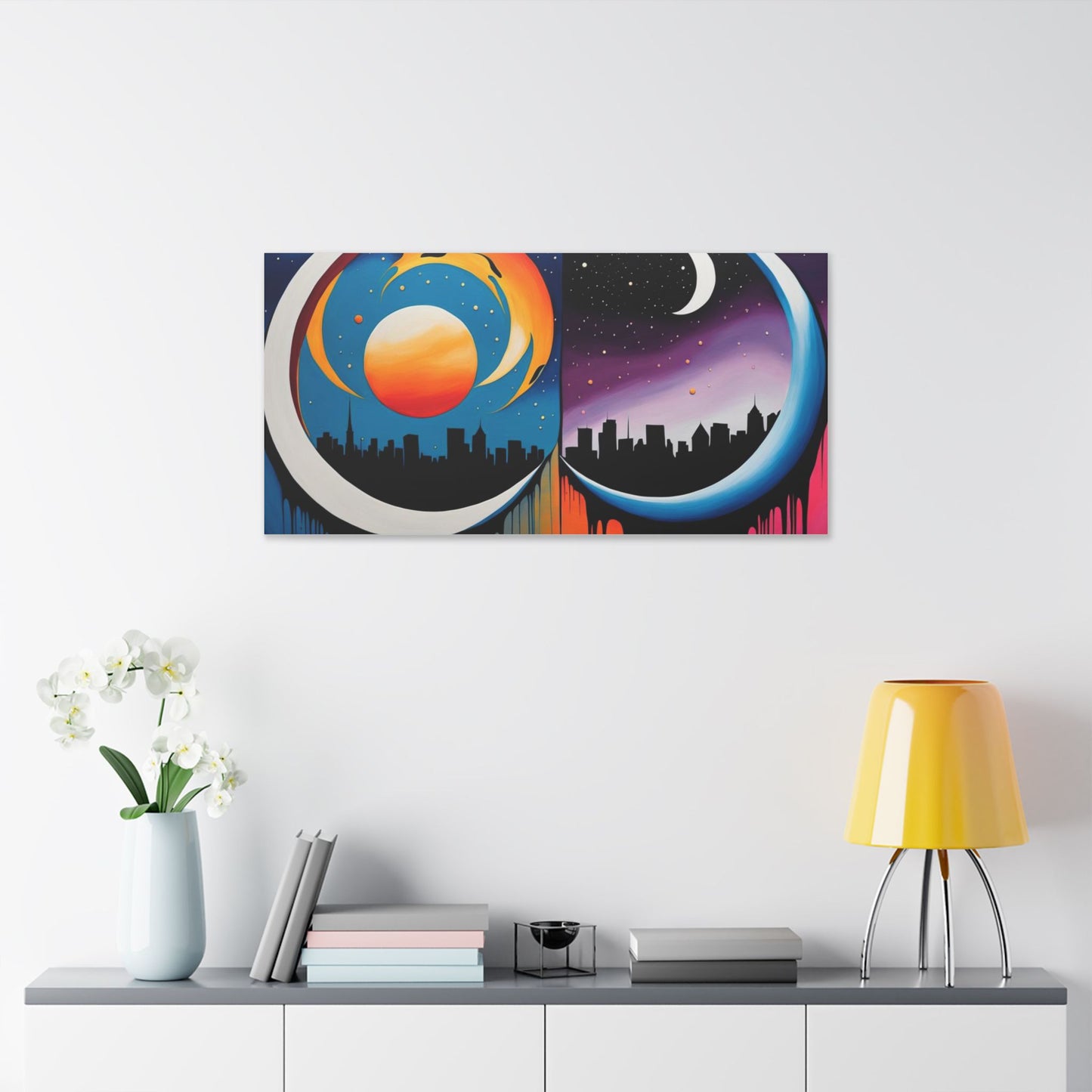 Dual Crescents Classic Stretched Canvas