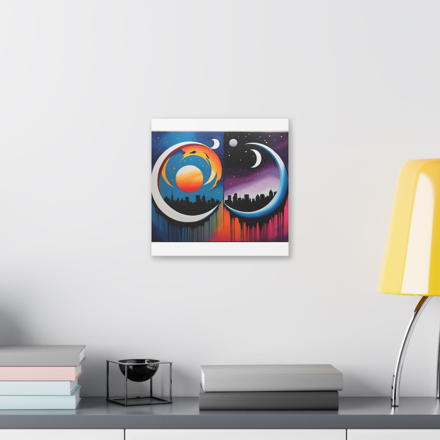 Dual Crescents Classic Stretched Canvas