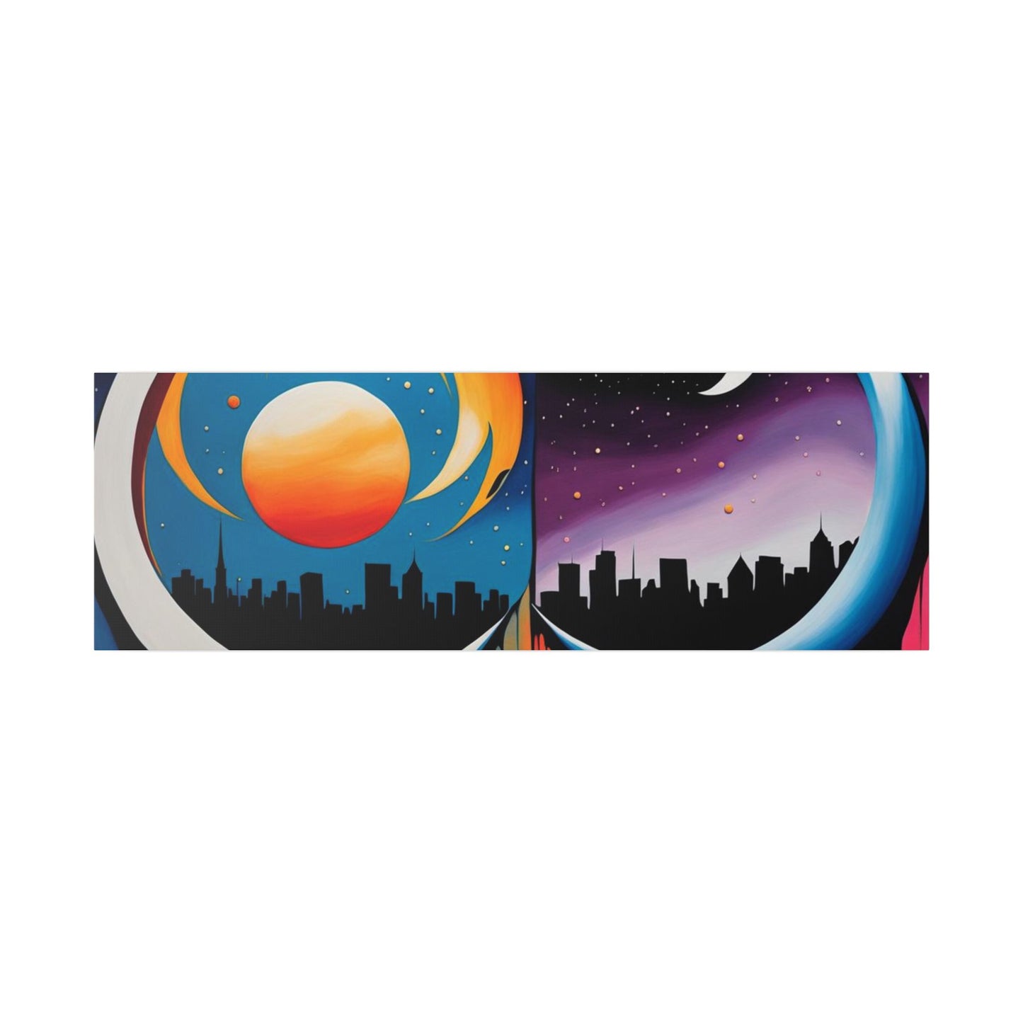 Dual Crescents Classic Stretched Canvas