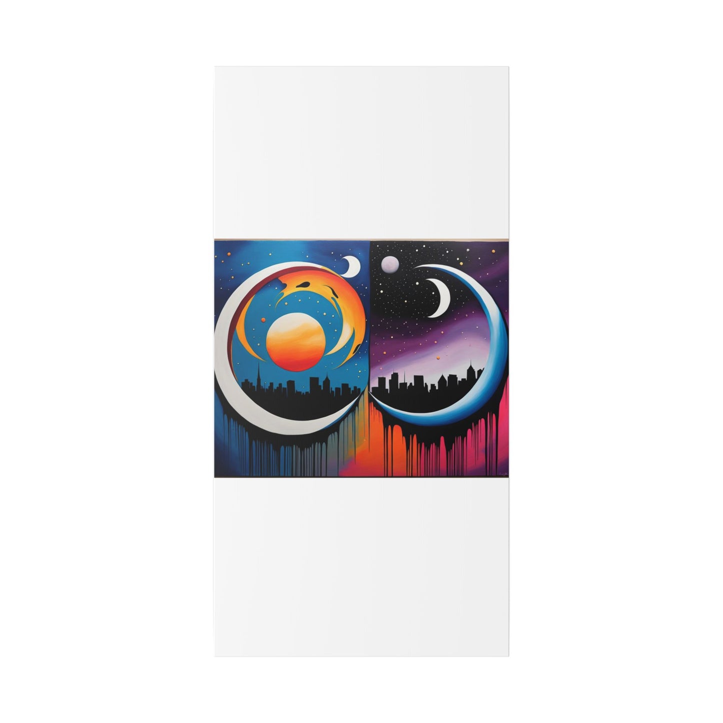 Dual Crescents Classic Stretched Canvas