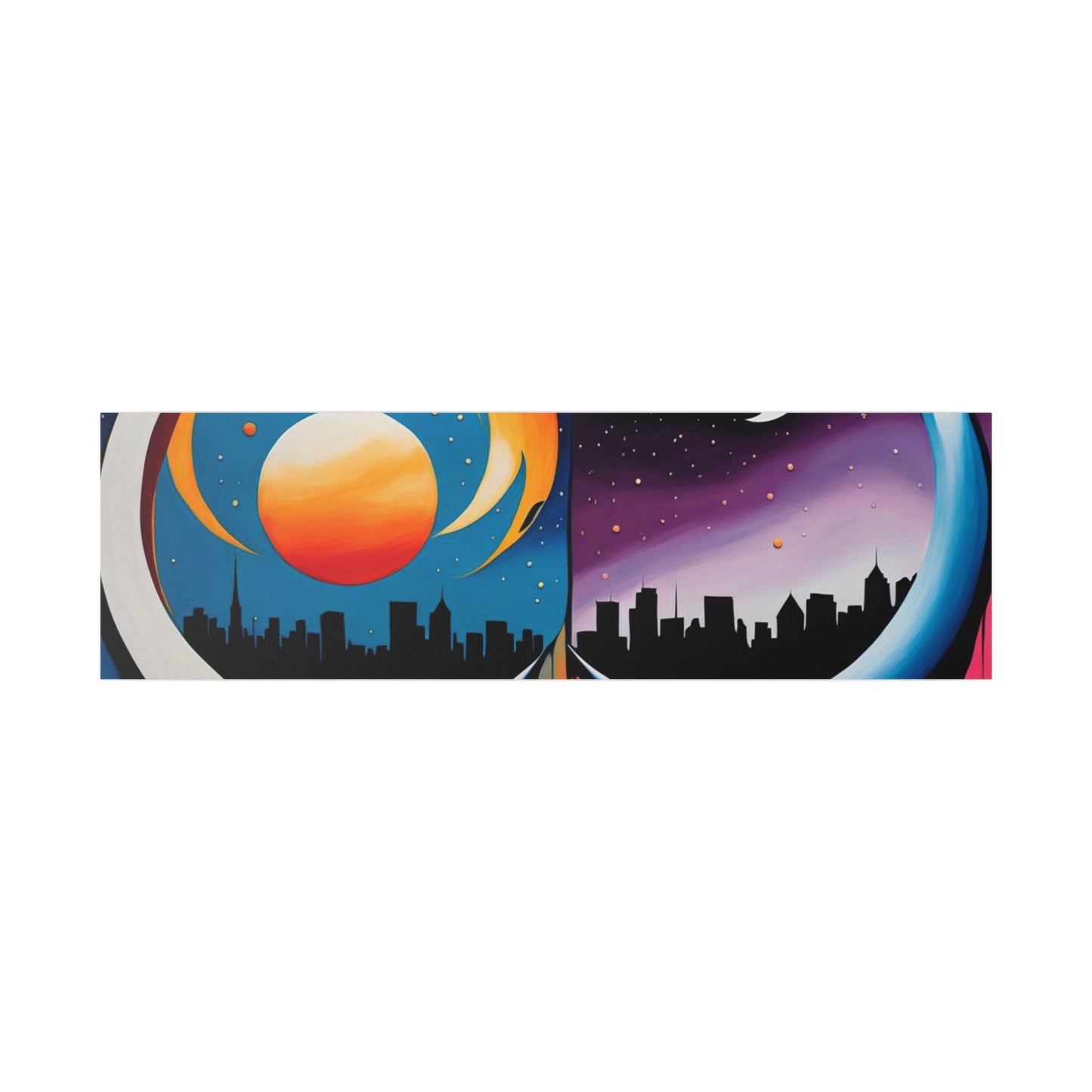 Dual Crescents Classic Stretched Canvas