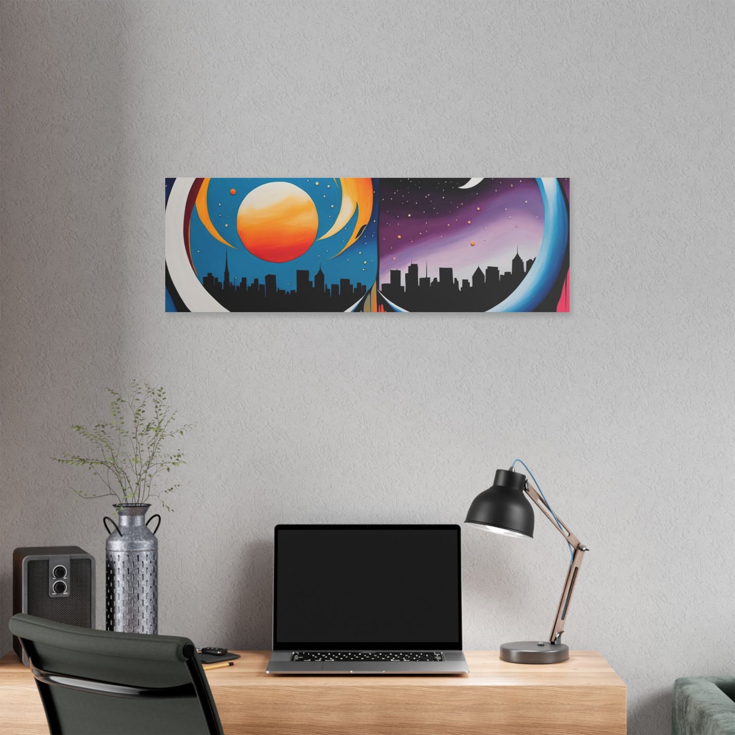Dual Crescents Classic Stretched Canvas