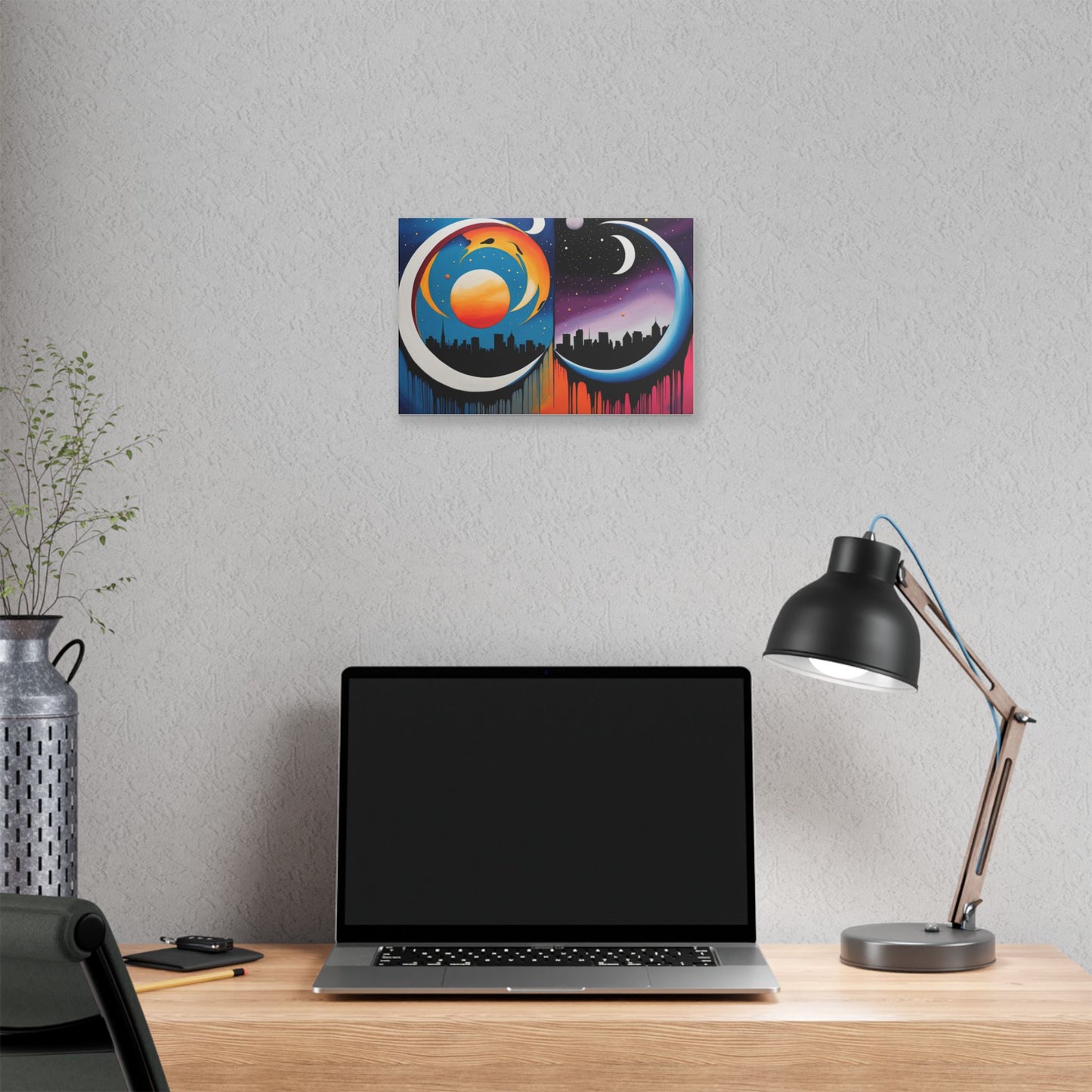Dual Crescents Classic Stretched Canvas