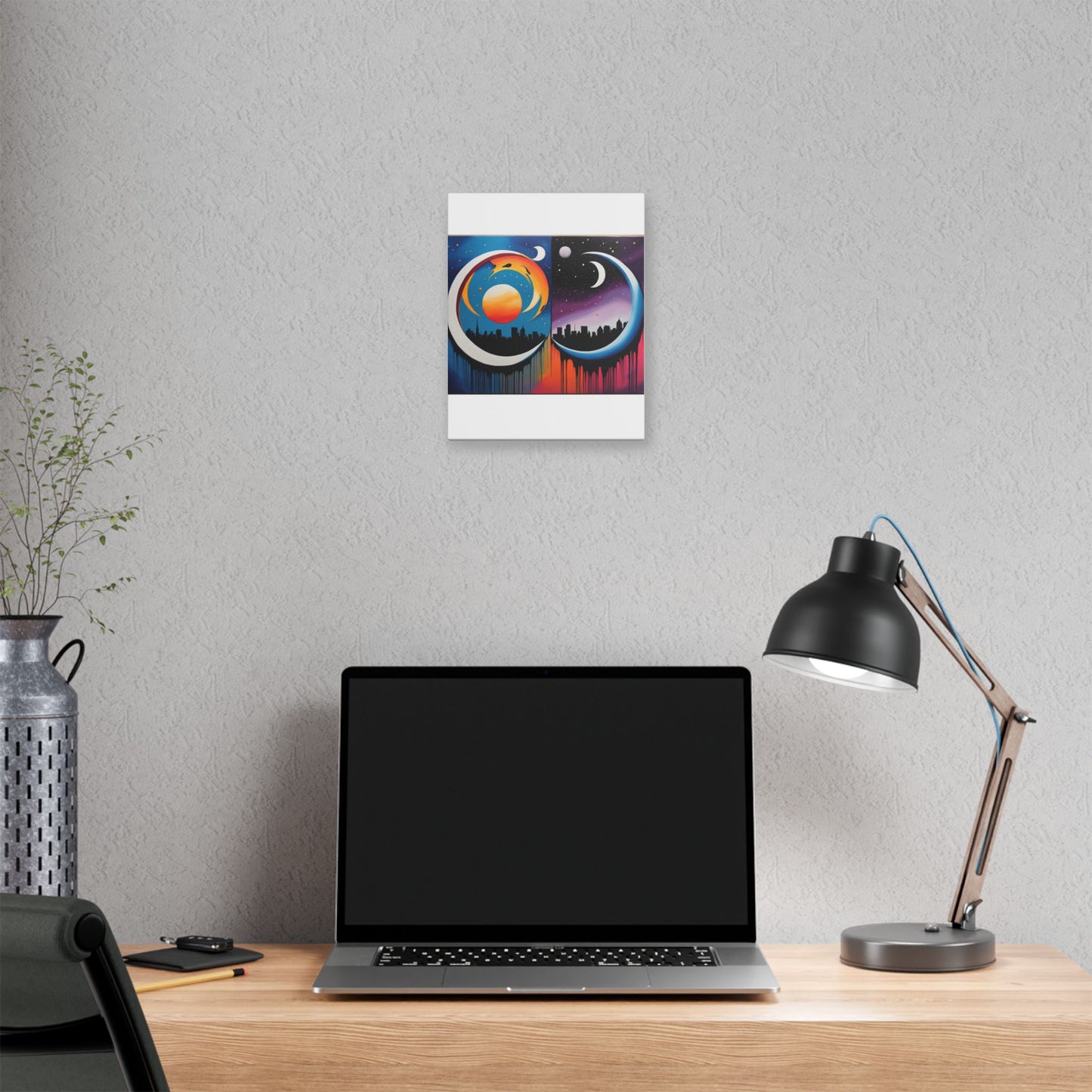 Dual Crescents Classic Stretched Canvas