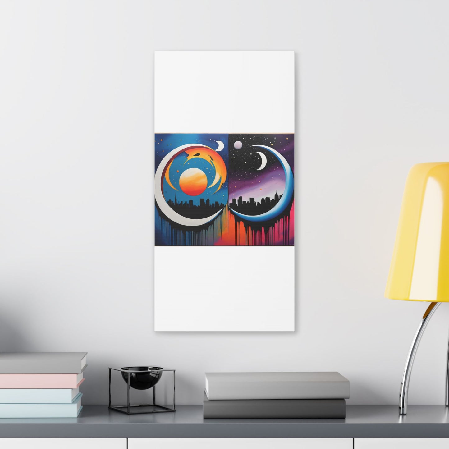 Dual Crescents Classic Stretched Canvas