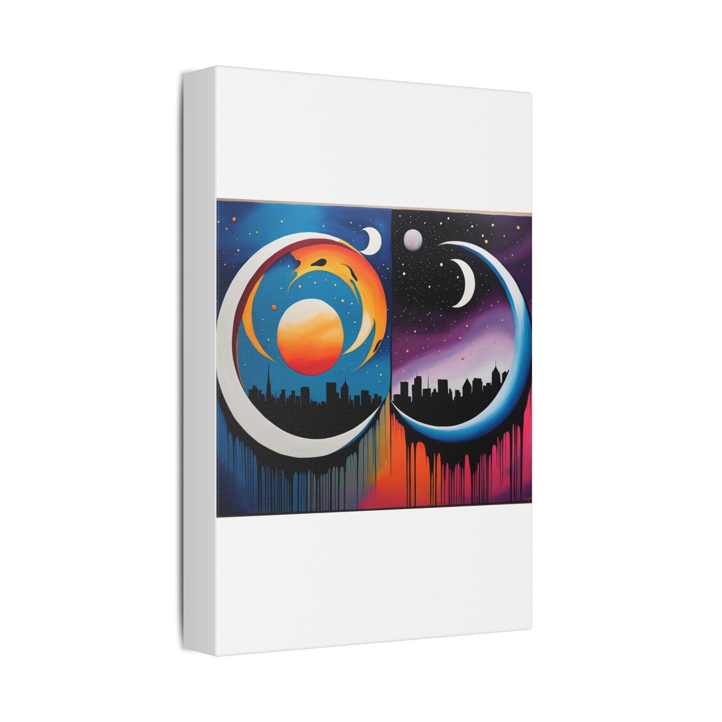 Dual Crescents Classic Stretched Canvas