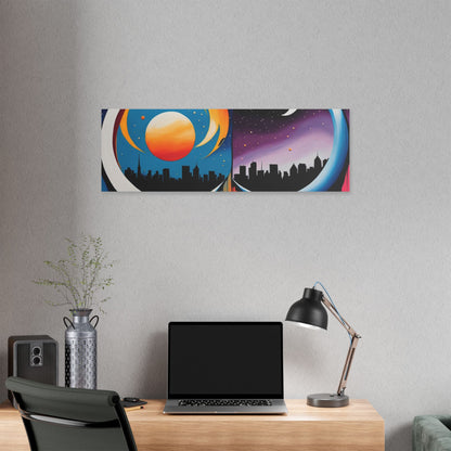Dual Crescents Classic Stretched Canvas